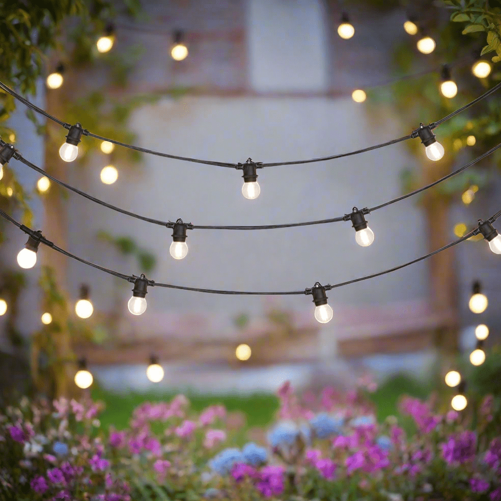 The Lighting Club Outdoor Aluminium String Lights Black WSC008 STRING 6007226081671